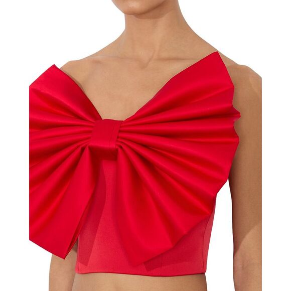 Alice + Olivia Womens Sibella Strapless Top, Red - Picture 3 of 4